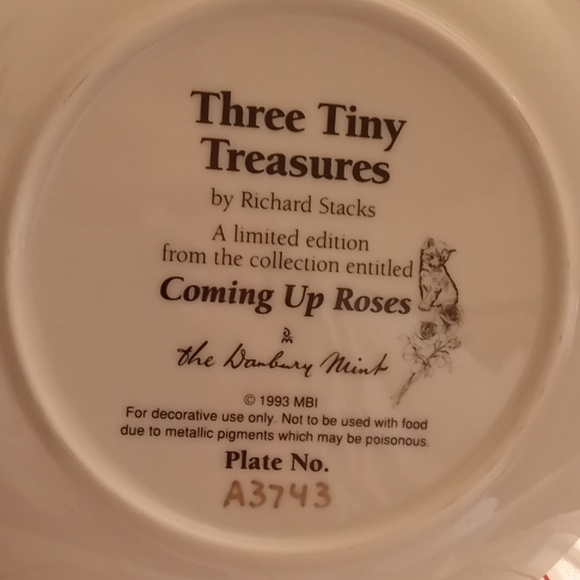 Danbury Mint Plate Collection "Coming Up Roses" 8Plates - Picture 8 of 16
